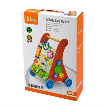 Дитячі ходунки-каталка Viga Toys з бізібордом (50950) 94433 фото