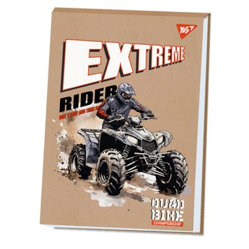 Альбом для малювання А4 20 арк., 100 г/м2, склейка "Крафт. Extreme Rider" Yes (130576) 252254 фото