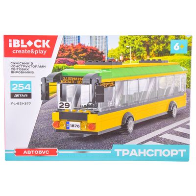 Конструктор IBLOCK ТРАНСПОРТ Автобус 254 дет. (PL-921-377) 136068 фото