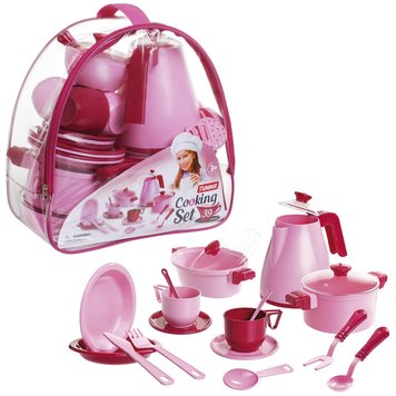 Набір посуду 39 предметів рожева Cooking Set (71764) 83846 фото