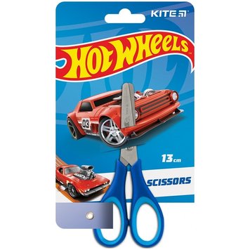 Ножиці дитячі Kite Hot Wheels 13 см з гумовими вставками (HW23-123) 253990 фото