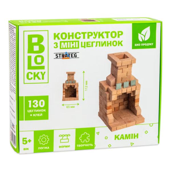 Будівельний набір для творчості з міні-цеглинок BLOCKY Камін Strateg (31025) 261211 фото