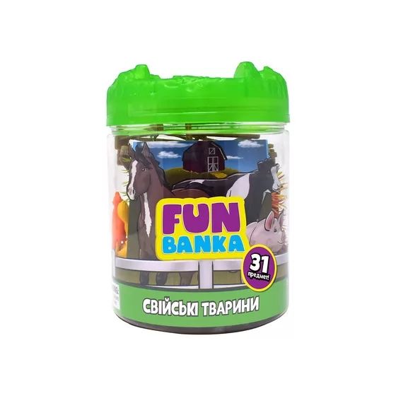 Ігровий міні-набір FUN BANKA – СВІЙСЬКІ ТВАРИНИ (320386-UA) 170011 фото