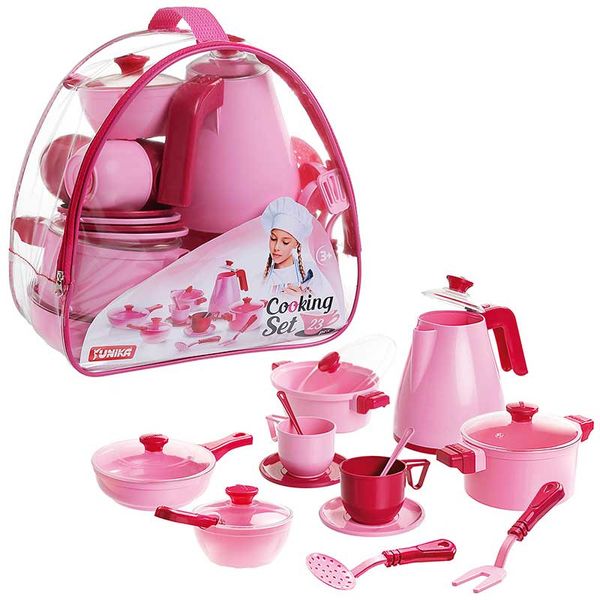 Посуда пластмасова рожева Cooking Set (71740) 83616 фото