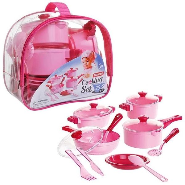 Посуда 25 предметів рожева Cooking Set Юніка (71757) 236787 фото